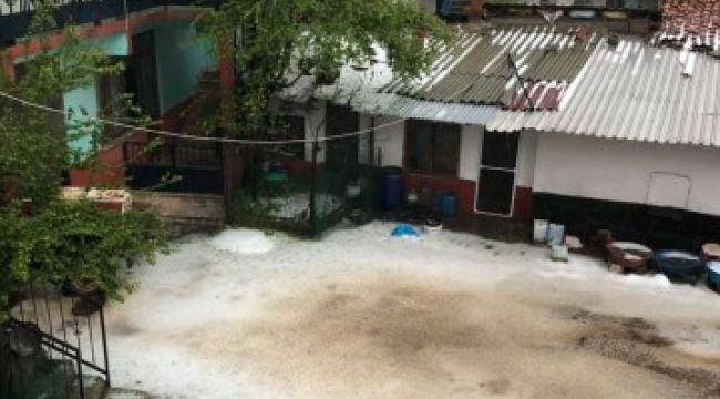 Şerbettar köyünü dolu vurdu