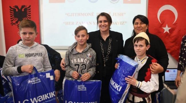 Valilikten Arnavutluk’taki 500 yetim çocuğa hediye
