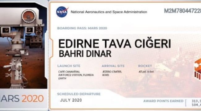 Ciğerimizin ünü Mars’a uzanacak