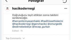 Ömür Gedik’ten Başkan’a teşekkür