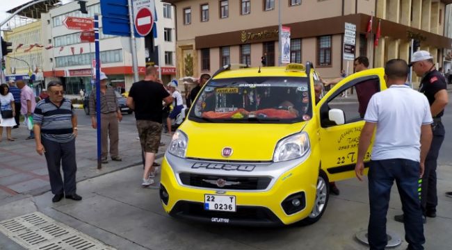 Bariyer yükselince kaza yaptı