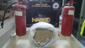 Yangın tüplerinden 11,5 kilogram eroin çıktı
