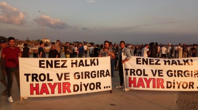 Enez’de trol teknelerine tepki