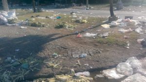 Tonlarca çöp toplandı