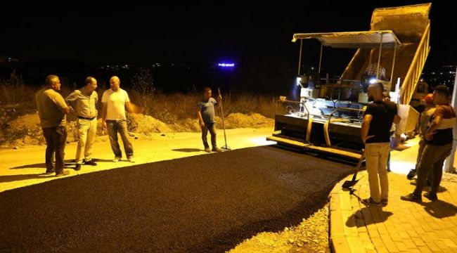 Gece asfaltlamasına polis şikayeti
