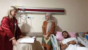 Hastanede nikah kıydılar