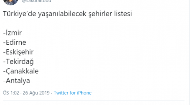 Yaşanılacak şehirler arasındayız