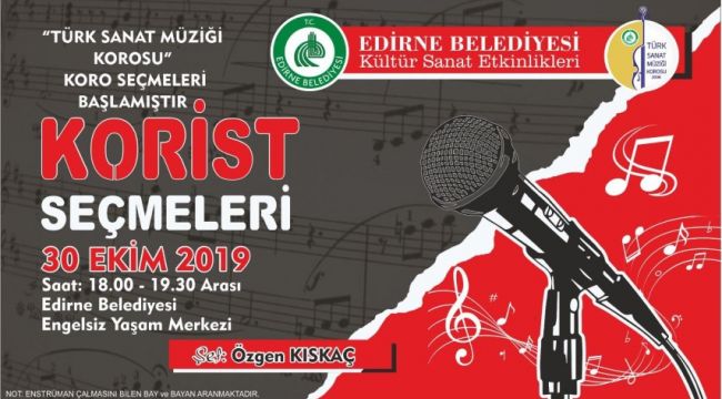 Belediye yeni koristlerini arıyor