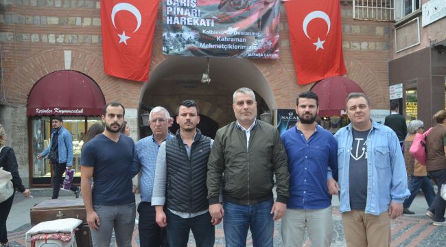 Esnaftan Mehmetçiğe destek afişi