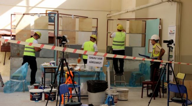 Ustalar meslek belgesi için ter döktü