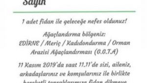Fidanları sahiplendik
