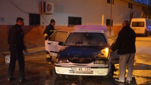 Araç hareket halindeyken alev aldı