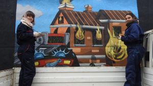 İtfaiye duvarlarına sanat dokunuşu