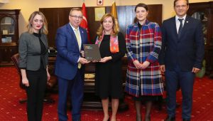 Arnavutluk İstanbul Başkonsolosu’ndan Tabakoğlu’na ziyaret