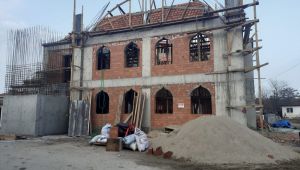 Demirhanlı Camii inşaatı dolu dizgin