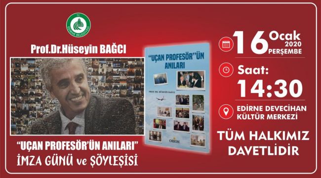 Edirneli profesörden imza günü
