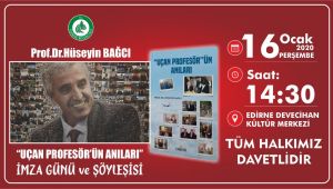Edirneli profesörden imza günü