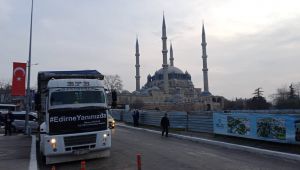 Yardım tırı Elazığ yolunda