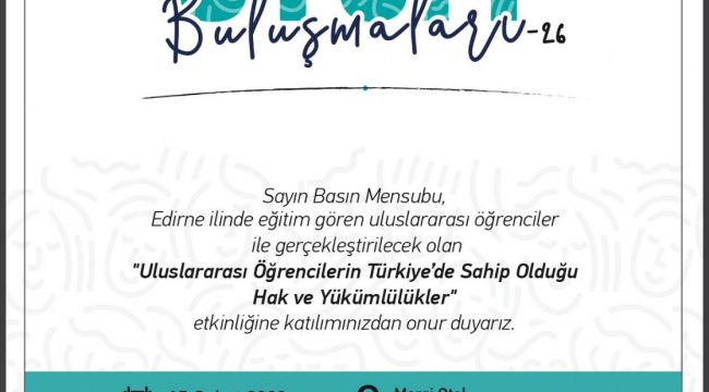 Uyum Buluşmaları Edirne’de