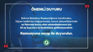 2 ay boyunca su kesintisi yapılmayacak