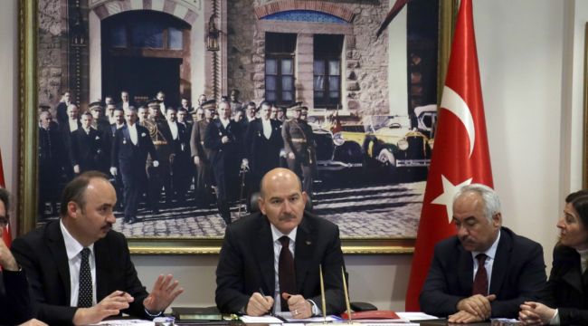 Bakan Soylu, Türkiye-Yunanistan sınırını havadan inceledi