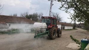 Edirne'deki bazı köyler tarım araçlarıyla dezenfekte ediliyor