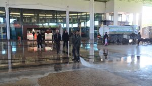Edirne otogarı dezenfekte edildi
