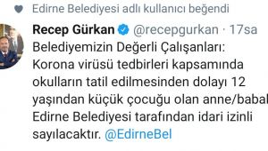 Gürkan’dan çalışanlara jest