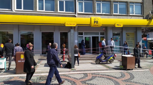 PTT ve banka şubelerinden
