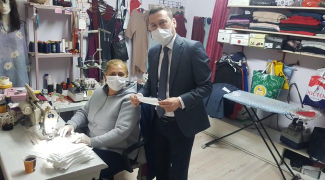 Belediye ve terziler el ele vererek maske üretiyor
