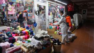 Çarşılar yeniden dezenfekte edildi