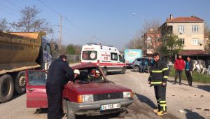 Edirne'deki trafik kazasında iki kişi yaralandı.