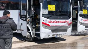 Edirne'nin Süloğlu ilçesinde toplu ulaşım durduruldu