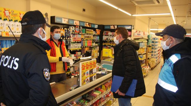 Marketlerde maske denetimi