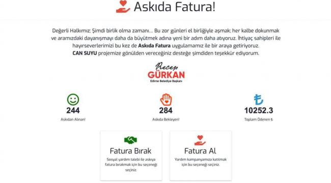 Askıda fatura ilgi büyük