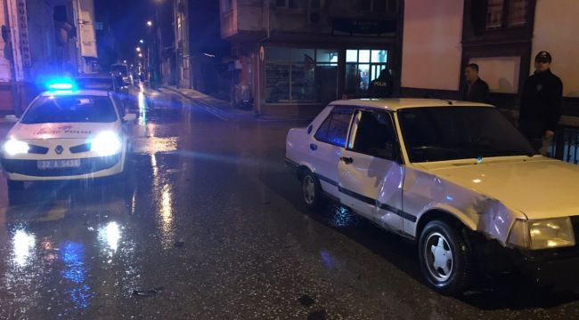 Otomobille motosikletin çarpışması sonucu 1 kişi yaralandı