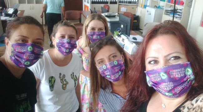 İstanbul Sözleşmesi’ne maskeli destek
