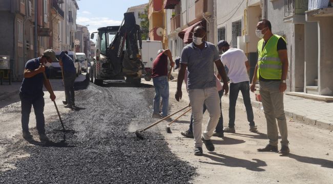 Altyapı çalışmalarından sonra asfaltlama