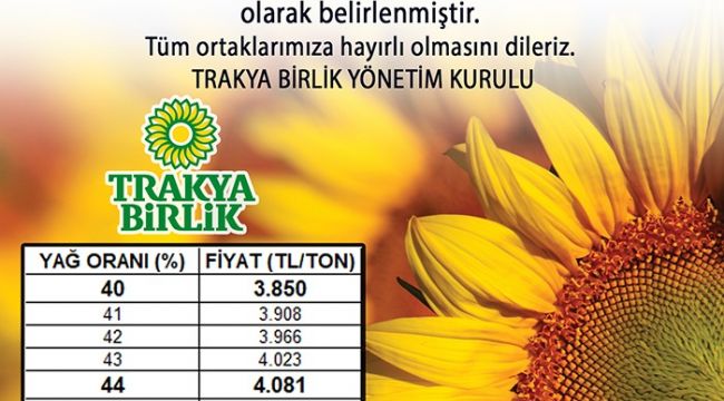 Ayçiçeği fiyatı yerinde durmuyor