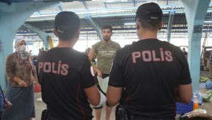 Polisten pazaryerine maske operasyonu  