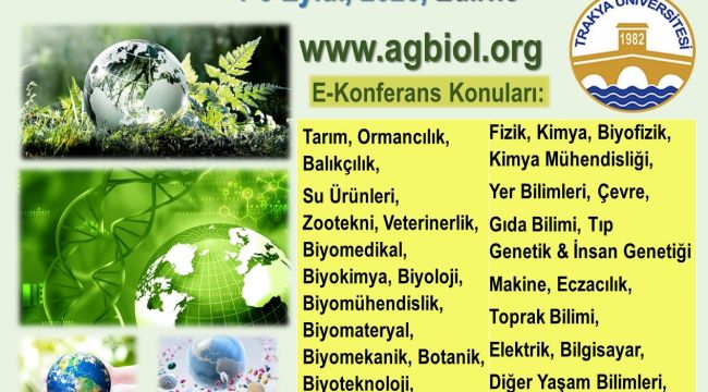Tarım, Biyoloji ve Yaşam Bilimleri E-Kongresi