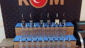 Keşan'da gümrük kaçağı içki ele geçirildi