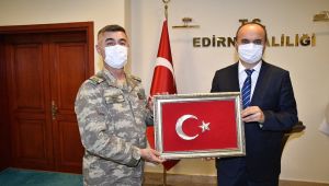 Tümgeneral Oğuz'dan, Edirne Valisi Canalp'e ziyaret