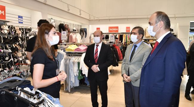 Vali Canalp’ten maske ve mesafe denetimi