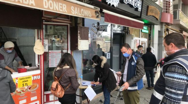 Kafeterya ve restoranlara hijyen ve maske denetimi