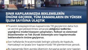Kapılarda en yüksek işlem hacmine ulaşıldı