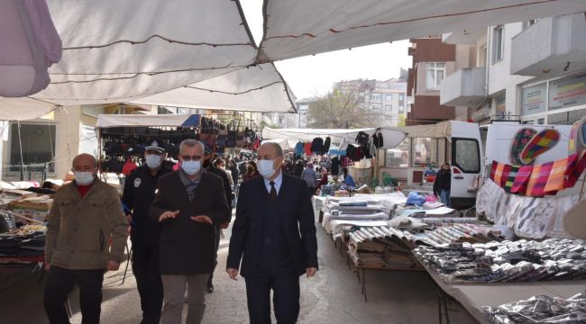 Keşan'da Kovid-19 denetimleri gerçekleştirildi