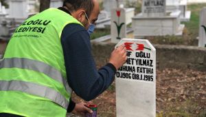 Süloğlu'nda mezar taşlarında bakım ve yenileme