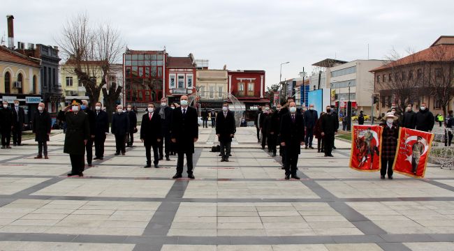 Atatürk’ün Edirne’ye gelişi törenle kutlandı