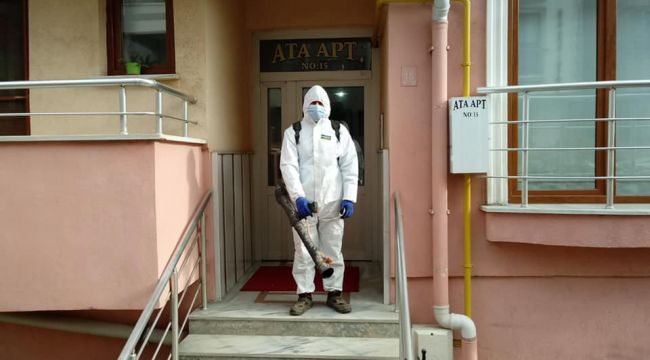 Dezenfekte edilen yerler takip sistemiyle kontrol ediliyor